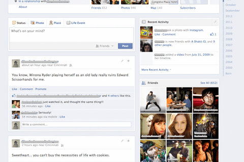 facebook timeline mise a jour