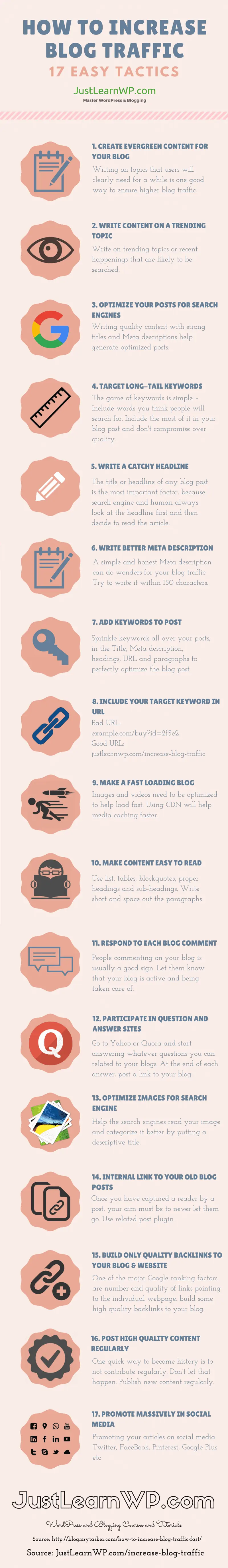 17 conseils pour augmenter le trafic de votre blog (infographie)