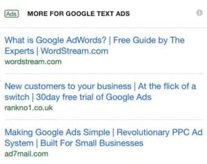 annonces google ads sans description