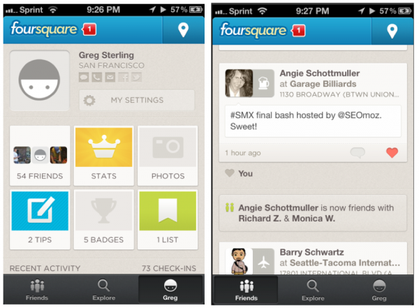 Le nouveau design de Foursquare s’attaque aux débutants