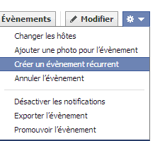 facebook creer evenement recurrent