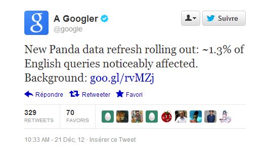 Google Panda a frappé pour la 23ème fois 