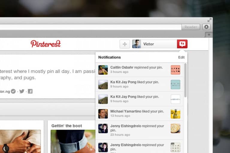 Pinterest Changement